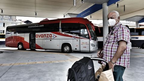 Un autobús que hace el recorrido entre Ourense y Madrid