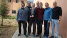 En la imagen, de izquierda a derecha, Jordi Cuixart, Oriol Junqueras, Jordi Turull, Joaquim Forn, Jordi Cuixart, Josep Rull y Raül Romeva