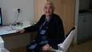 Teresa García, de 86 años, aislada en la Residencia de Estudiantes de Mieres