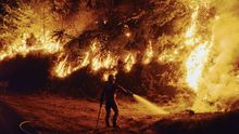 Incendio en Outomuro, parroquia ourensana de Cartelle