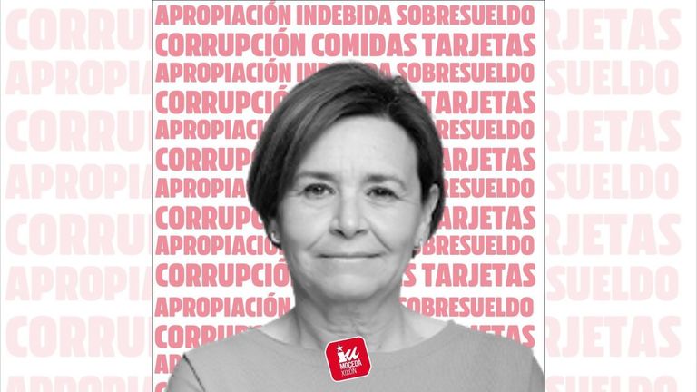 Campaña de IU Mocedá en la que acusa a la alcaldesa de Gijón, Carmen Moriyón, de apropiación indebida y otros cobros