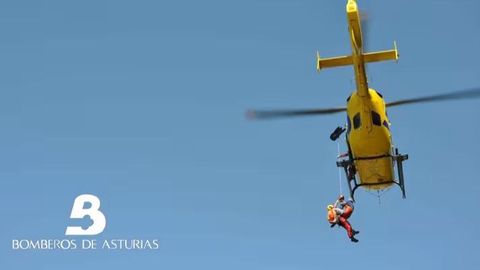 Rescate bomberos en Cabrales