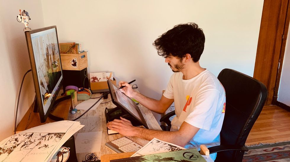 Vivir y trabajar entre flores.Imagen de la pel�cula Blancanieves de 1937