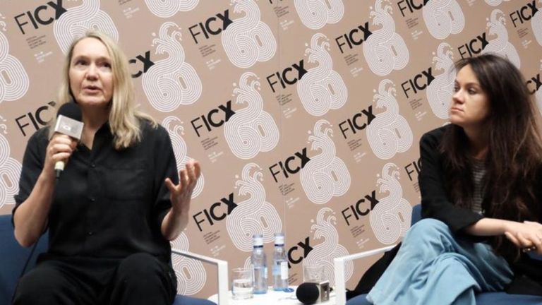 Isabelle Stever y Anna Mielikova en el Festival Internacional de Cine de Gijón
