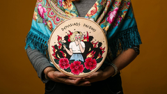 Pandereta dise�ada y pintada por Nieves Gonz�lez