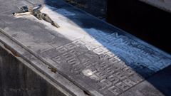 Lapida de Jos Germn Fernndez e o seu fillo en Boisaca.