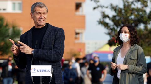 El exdiputado valenciano de Ciudadanos Toni Cant, el pasado mircoles en un acto junto a la presidenta madrilea, Isabel Daz Ayuso