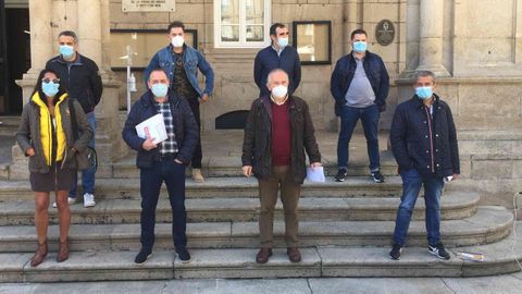 La Junta de Personal del Concello de Ourense da una rueda de prensa contra la poltica del alcalde de Ourense, Gonzalo Prez Jcome