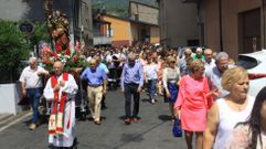 Imagen de archivo de la procesión de Santiago Apóstol en Petín.