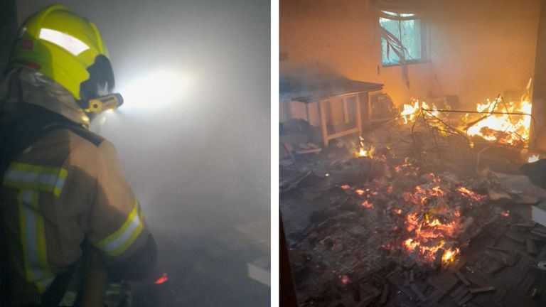 Nuevo incendio en el interior del antiguo matadero de A Gánd