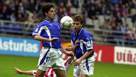 Paunovic y Jaime, en el �ltimo Real Oviedo-Athletic en Primera