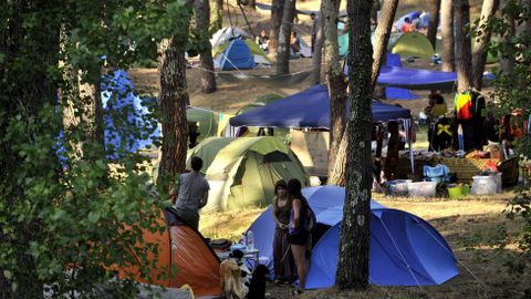 Zona de acampada en el Festival Internacional del Mundo Celta de Ortigueira