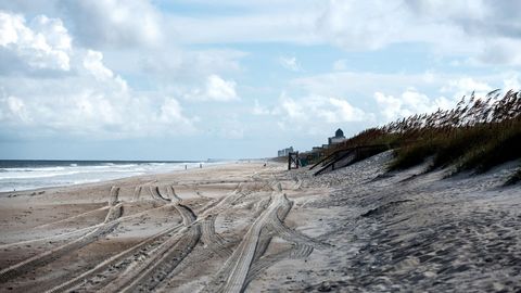 Playa vaca -Carolina Beach- despus de que se realizara una evacuacin