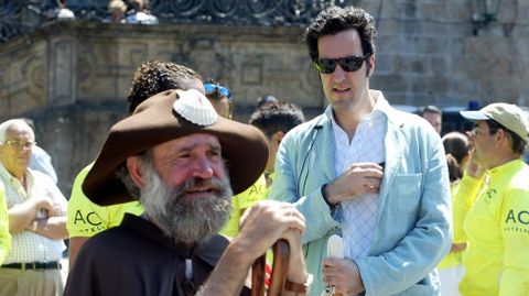 Junto a Jaime de Marichalar un día de sol en Compostela.