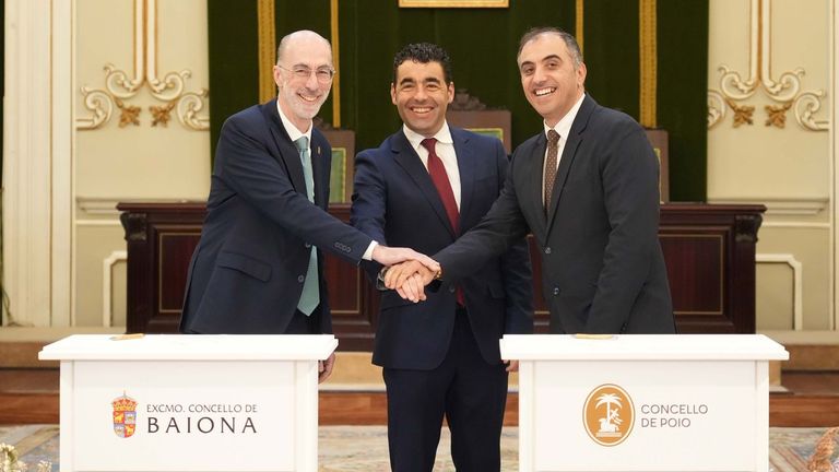 Baiona y Poio se hermanan para reforzar la Arribada y el Día de Colón