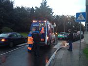 La menor fue atendida en la ambulancia antes de su traslado al hospital