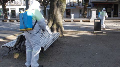 Desinfección en el Cantón en Ferrol 