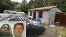 La pareja que apareció calcinada en Campo Lameiro sobre una imagen de la infravivienda de Moraña en la que viviían y el coche que él usaba habitualmente tapado con una lona