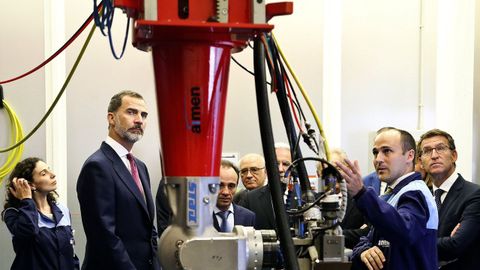 Visita del rey al centro tecnológico Aimen, en su 50 aniversario, en julio del 2017.