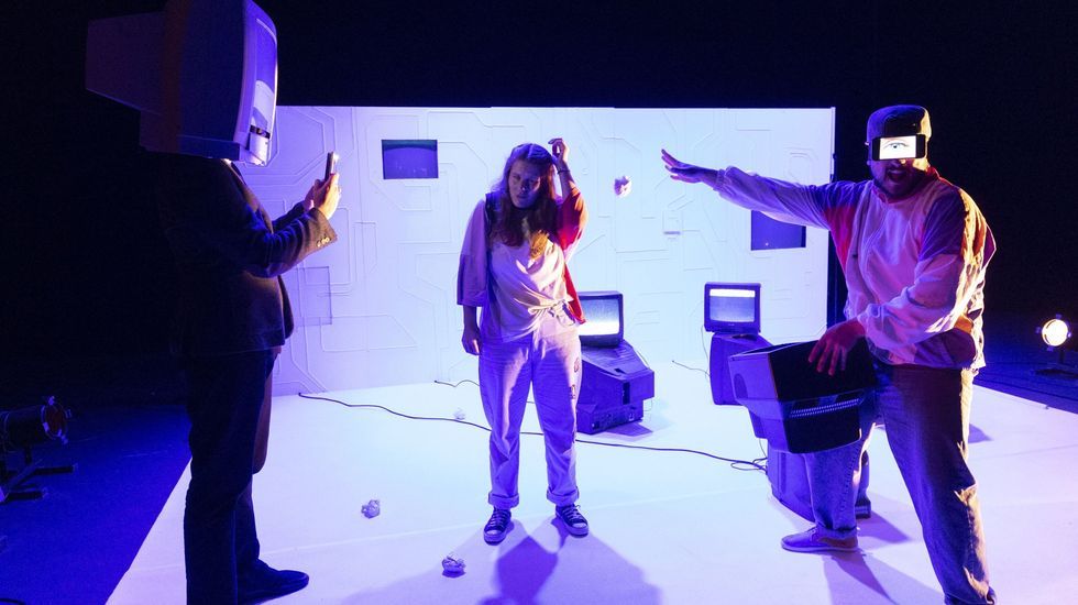 El actor Federico Pérez durante un monólogo