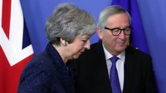 May y Juncker, durante su reunin del pasado da 7 de febrero