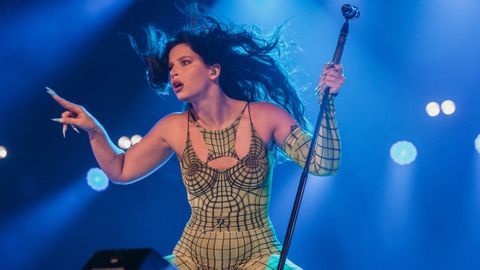 Nathy Peluso durante su actuación en el Morriña Fest del 2021