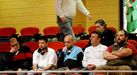 Trabajadores de Alimentos Lcteos, ayer en el Parlamento de Galicia.
