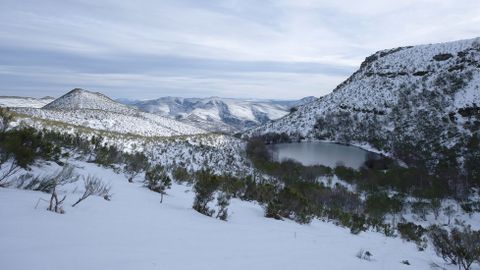 Aspecto de la laguna en pleno invierno, en una imagen del documental  Tempo , realizado por Manuel Valcrcel