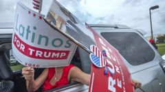Los latinos lanzaron la pasada semana la bautizada como «madre de las caravanas»  en apoyo a Trump en Miami