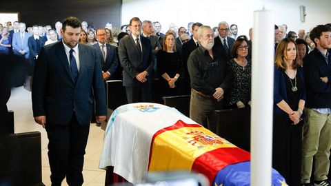Funeral por Gerardo Fernández Albor en el tanatorio de Boisaca