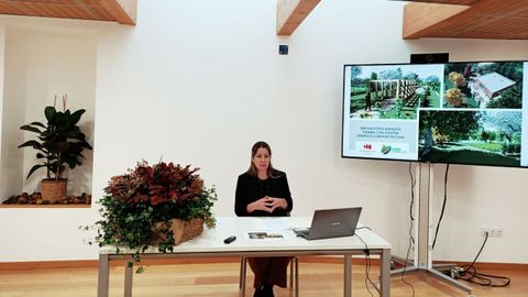 Recreacin de cmo sern los espacios verdes en A Garaballa presentado por la alcaldesa de Lugo