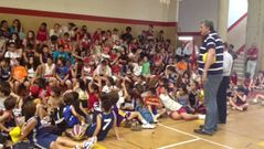 Fernando Romay, en el Campus Peleteiro de baloncesto