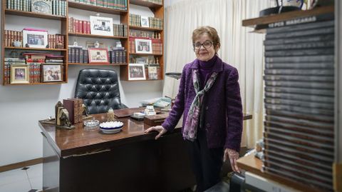 Adelaida Arias Fernndez, en su despacho en O Barco.