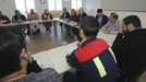 Reunin del comit de Alcoa San Cibrao con el conselleiro Francisco Conde