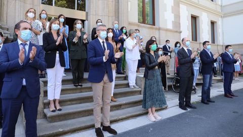 El gobierno gallego ha participado en la concentracin y minuto de silencio en recuerdo de las vctimas del coronavirus en San Caetano
