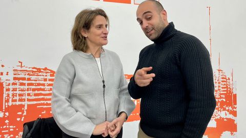 Surez-Puerta, con la vicepresidenta tercera y ministra para la Transicin Ecolgica y el Reto Demogrfico, Teresa Ribera.