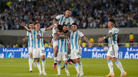 La selección argentina, en el primer partido tras ganar el Mundial de Qatar