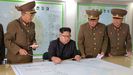 Kim Jong-Un, en una foto distribuida por la agencia oficial norcoreana KCNA