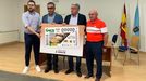 Manuel Martnez Pan, delegado de la ONCE en Galicia;  David Cejudo Mayor, director de la ONCE en Ourense; Jos Luis Valladares Fernndez, alcalde de San Cristovo de Cea; y Carlos Manuel Rodrguez Rodrguez, presidente de la Indicacin Geogrfica Protegida (IGP) del Pan de Cea