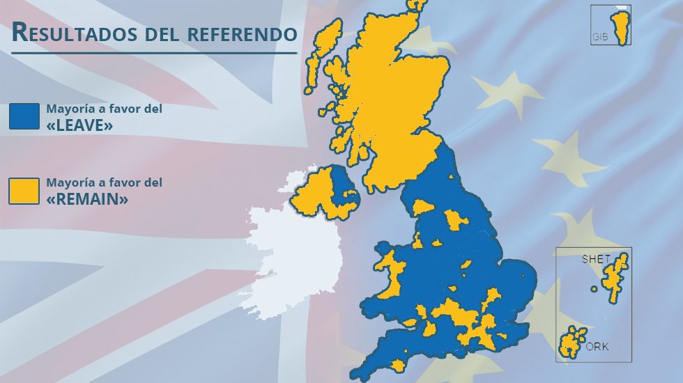 Resultados del referendo en Reino Unido