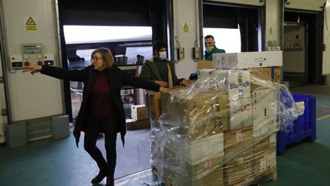 La nave de Legufrut sirvió para almacenar y clasificar la ayuda entregada por los ourensanos