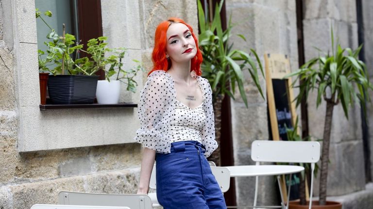 Eugenia Tenenbaum, durante una visita a Santiago
