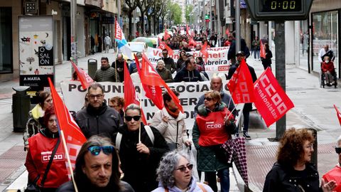 Manifestacin de Comisiones Obreras en Pontevedra