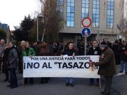 Abogados y funcionarios, en una protesta del d�a 12 de diciembre