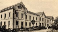 El aspecto del balneario en 1922. Durante la Guerra Civil fue habilitado como hospital 