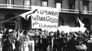 Manifestación pola autonomía, en 1979, na Coruña