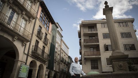 Francisco Nvoa, en la praza do Trigo, donde vivi cuando lleg a Ourense desde su Maceda natal