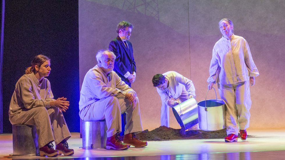 Un momento de �Memorias dun neno labrego� en Vimianzo 