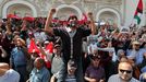 Protestas en Túnez contra el presidente Kais Said el pasado 15 de mayo.