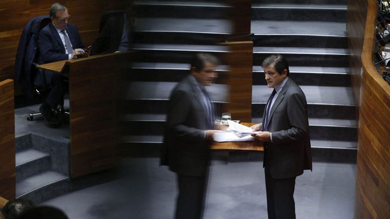 Javier Fernández, en una intervención en el parlamento